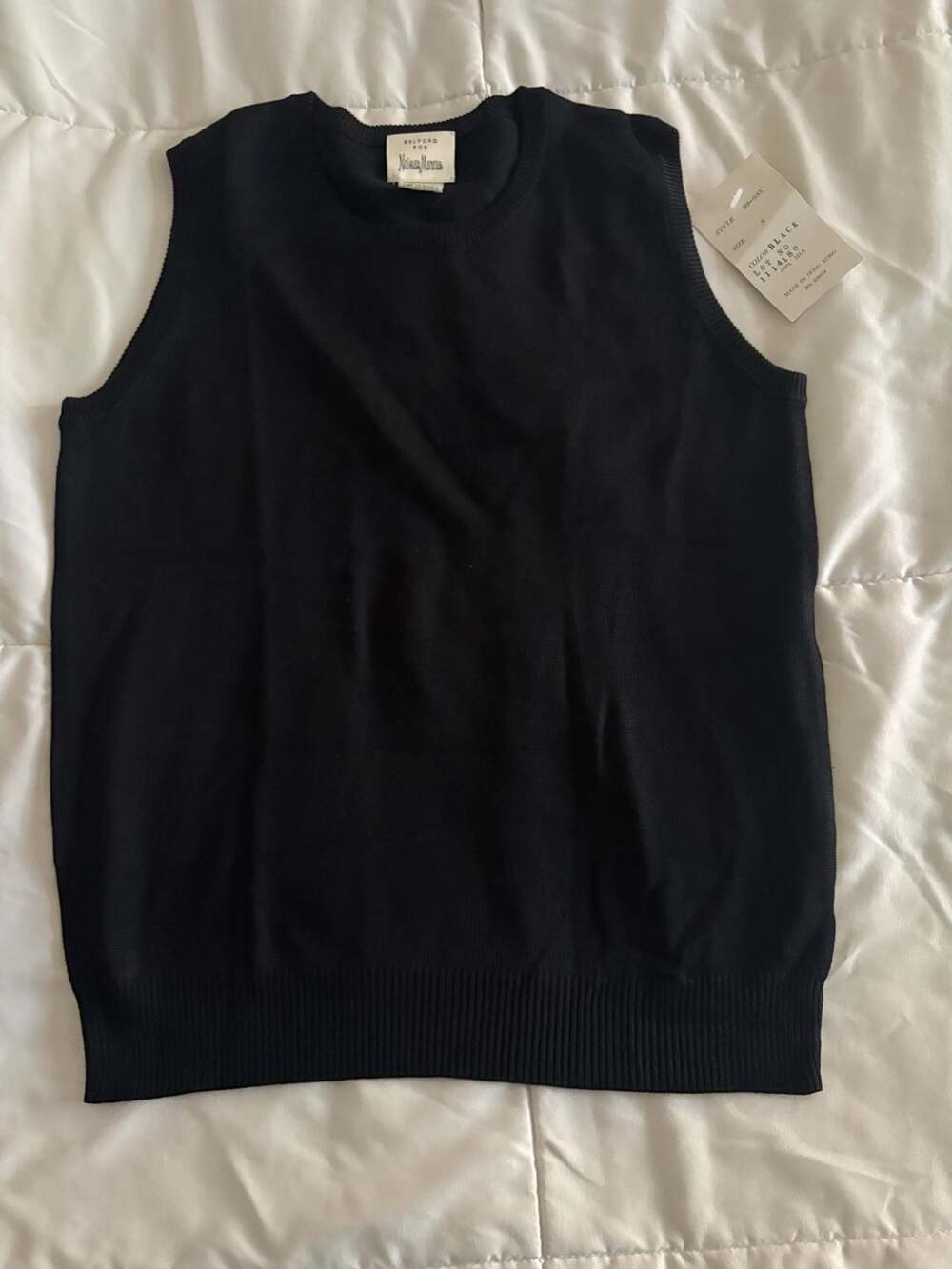 Belford for Neiman Marcus 100% Silk Knit Sweater Vest
